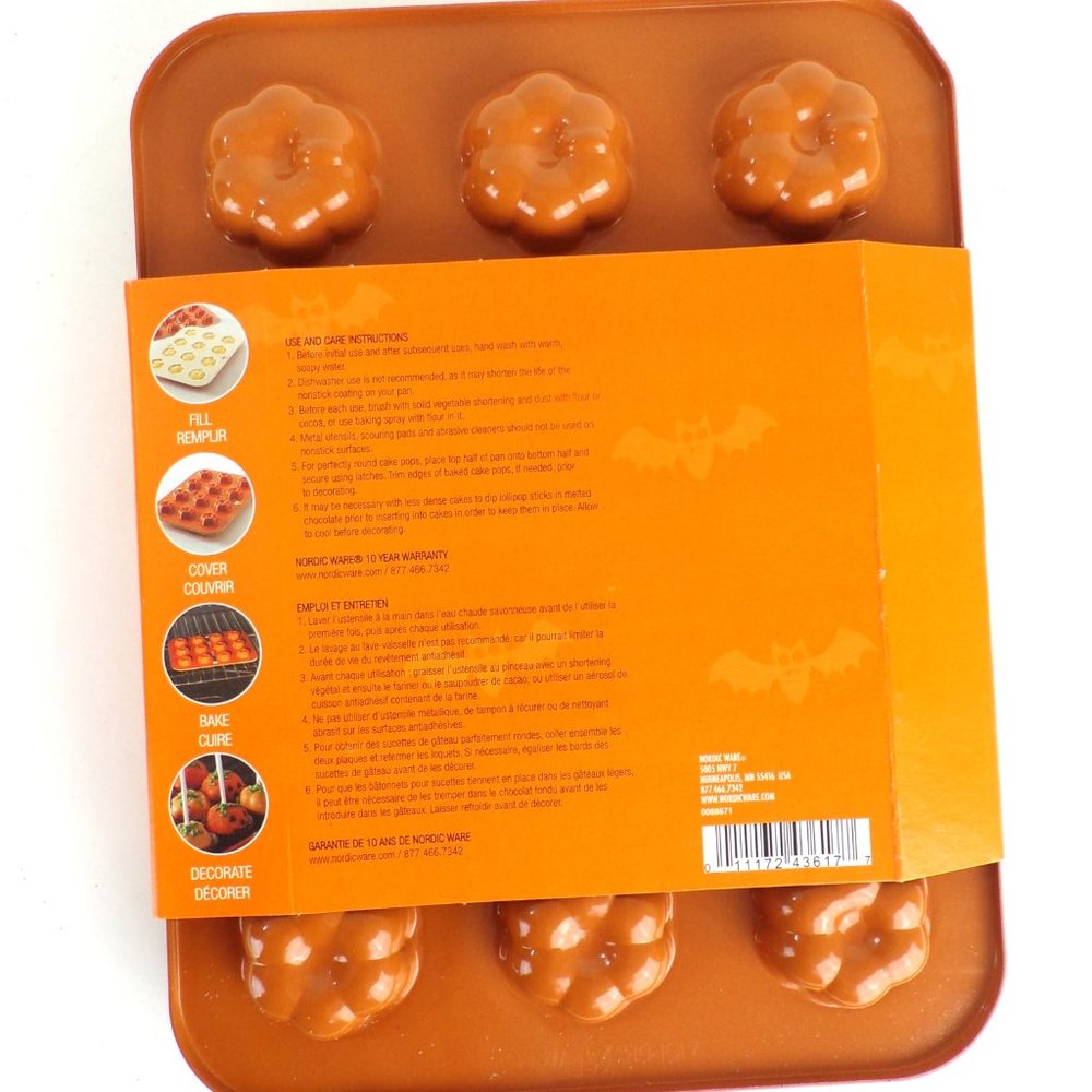 Halloween Cake Pop Pan Nordic Ware Orange Holiday - Picture 2 of 2